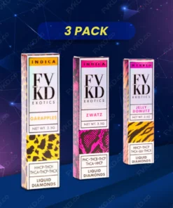 3-Pack FVKD LIQUID DIAMONDS DISPOSABLE | 3.5G